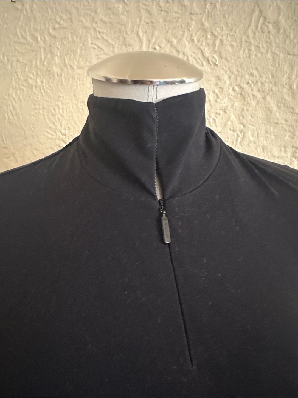 Athleta Transcend Half Zip Black Long Sleeve Active Top XS - Picture 3 of 8